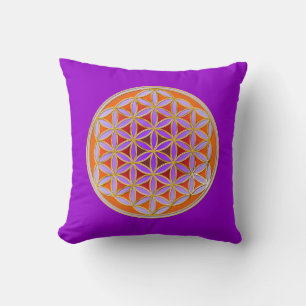 Flower Of Life - Button Style 04 Cushion