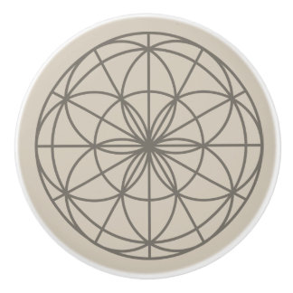 Flower of Life Ceramic Door Knob
