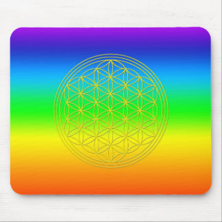 Flower of life chakra 2 mouse pad
