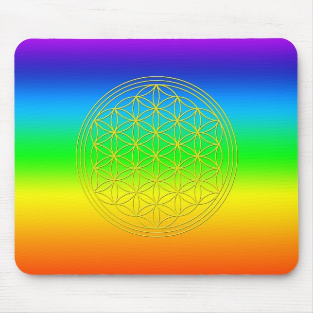 Flower of life chakra 2 mouse pad (Front)