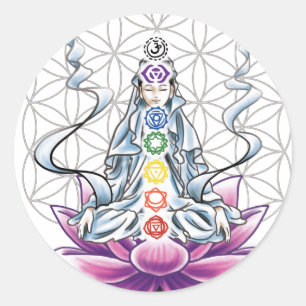 Flower of life, chakra, goddess sticker