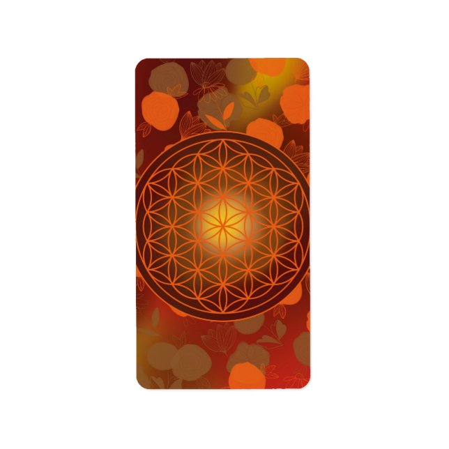 flower of life, chakra,zen,sacred geometric, label (Front)