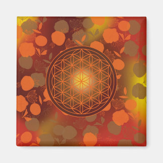 flower of life, chakra,zen,sacred geometric, magnet