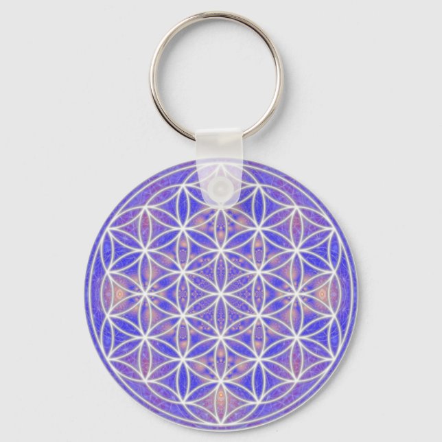 Flower of Life (Colour 3) Key Ring (Front)