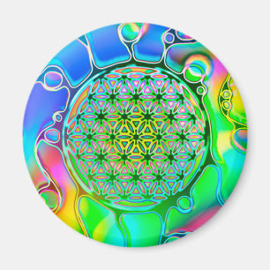 Flower Of Life - Colourfully Ways 1 Magnet