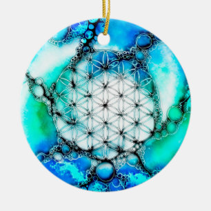 Flower Of Life - Colourfully Ways 2 Ceramic Tree Decoration