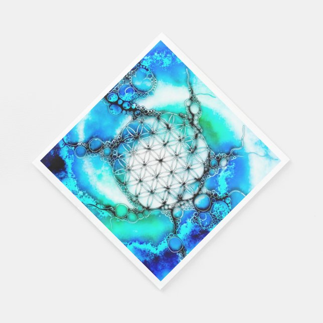 Flower Of Life - Colourfully Ways 2 Napkin (Corner)