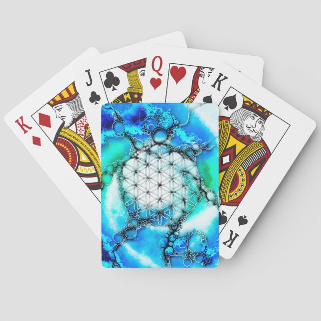 Flower Of Life - Colourfully Ways 2 Playing Cards (Back)