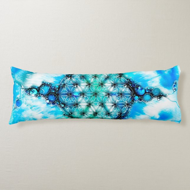 Flower Of Life - Colourfully Ways 3 + 4 Body Cushion (Front)