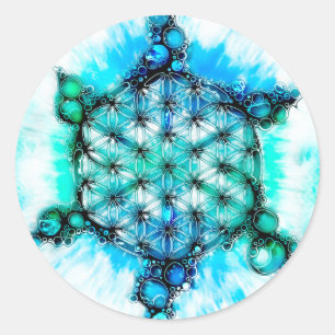 Flower Of Life - Colourfully Ways 3 Classic Round Sticker