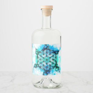 Flower Of Life - Colourfully Ways 3 Liquor Bottle Label