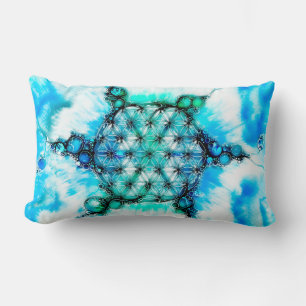 Flower Of Life - Colourfully Ways 3 Lumbar Cushion