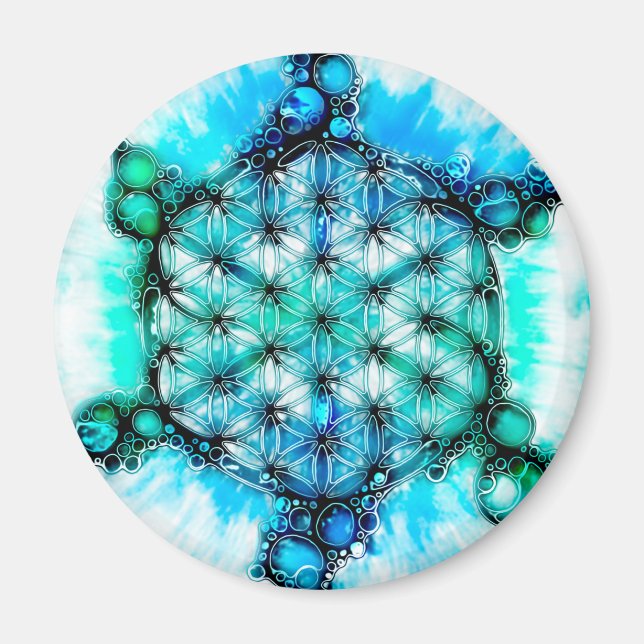 Flower Of Life - Colourfully Ways 3 Magnet (Front)