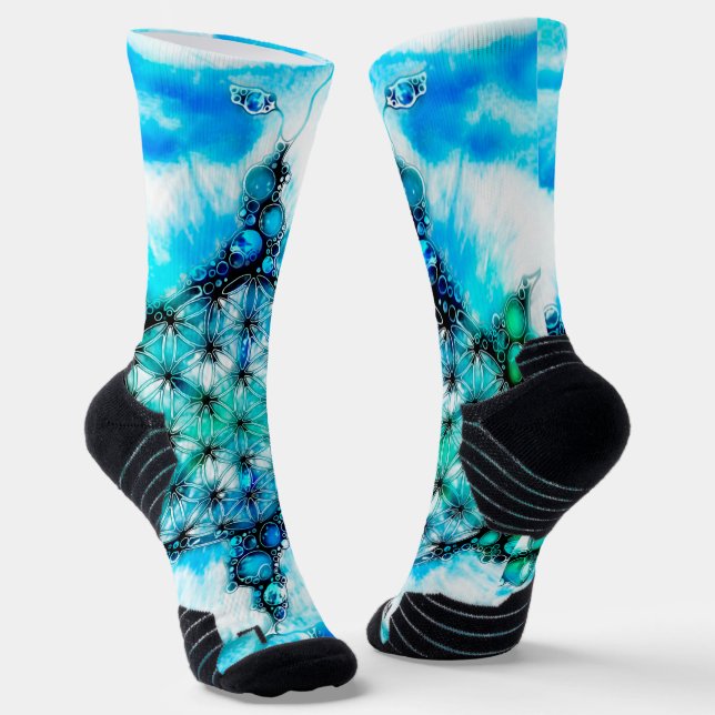 Flower Of Life - Colourfully Ways 3 Socks (Angled)