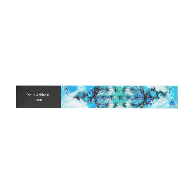 Flower Of Life - Colourfully Ways 3 Wraparound Address Label (Individual)