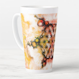 Flower Of Life - Colourfully Ways 4 Latte Mug