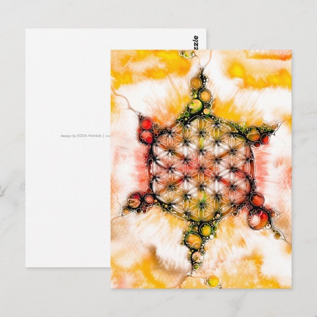 Flower Of Life - Colourfully Ways 4 Postcard (Front/Back)