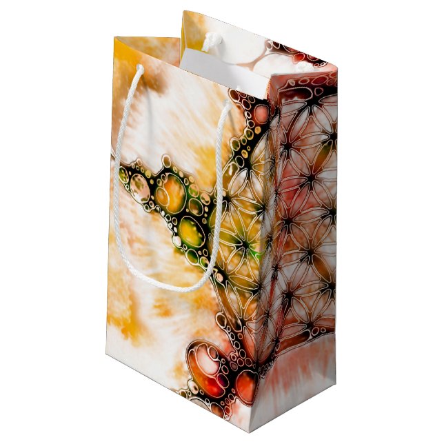 Flower Of Life - Colourfully Ways 4 Small Gift Bag (Back Angled)
