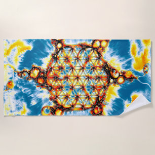 Flower Of Life - Colourfully Ways 5 Beach Towel