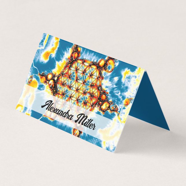 Flower Of Life - Colourfully Ways 5 Business Card (Front)