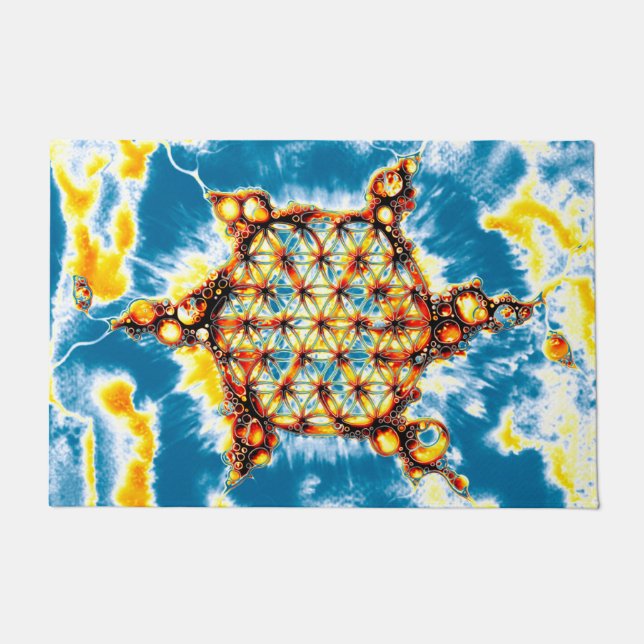 Flower Of Life - Colourfully Ways 5 Doormat (Front)