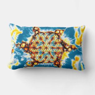 Flower Of Life - Colourfully Ways 5 Lumbar Cushion