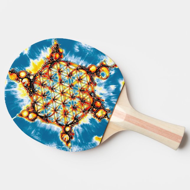 Flower Of Life - Colourfully Ways 5 Ping Pong Paddle (Side)
