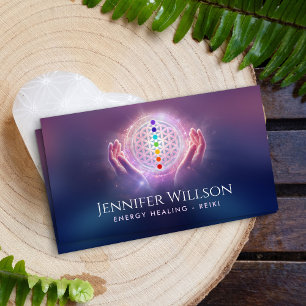 Flower of life - Energy Healing - Reiki Business Card