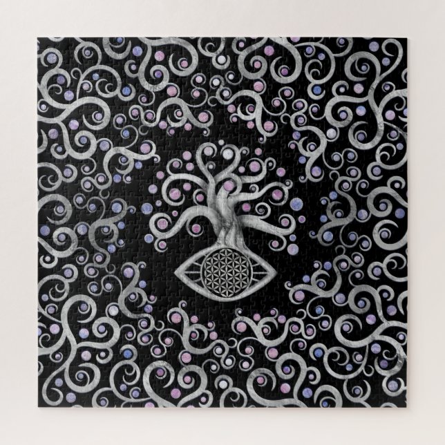Flower of Life - Eye Tree Ornament Jigsaw Puzzle (Vertical)