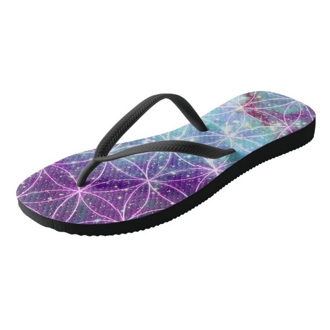 Flower of Life Flip Flops (Angled)