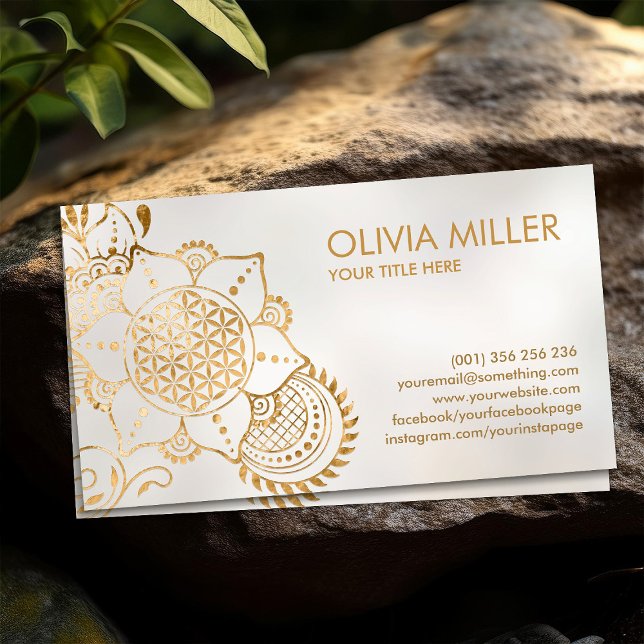 Flower of life Floral Ornament   Business Card (Creator Uploaded)