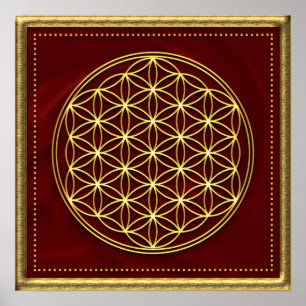Flower of Life - Flower of Life - Gold Poster