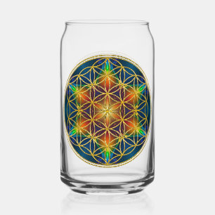 FLOWER OF LIFE - Fractal Blossom 1 Can Glass