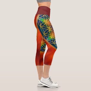 FLOWER OF LIFE - Fractal Blossom 1 Capri Leggings