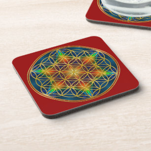 FLOWER OF LIFE - Fractal Blossom 1 Coaster