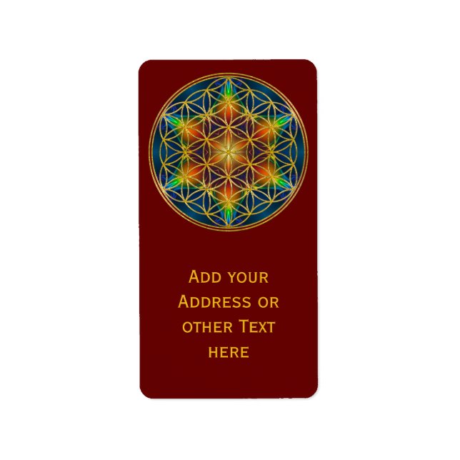 FLOWER OF LIFE - Fractal Blossom 1 Label (Front)