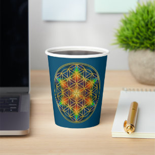 FLOWER OF LIFE - Fractal Blossom 1 Paper Cups