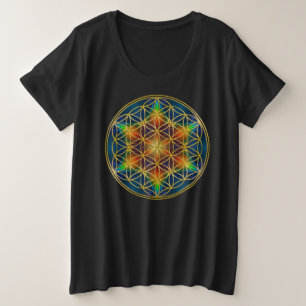 FLOWER OF LIFE - Fractal Blossom 1 Plus Size T-Shirt