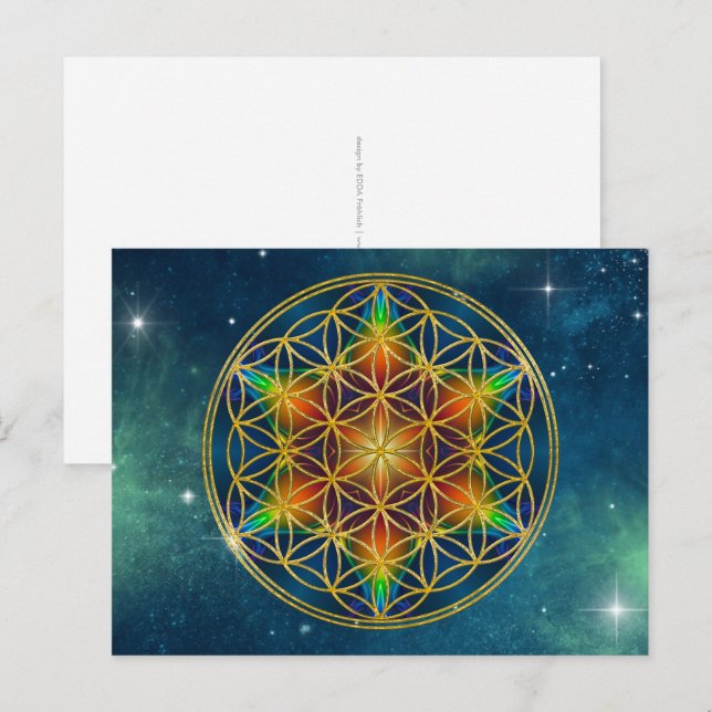 FLOWER OF LIFE - Fractal Blossom 1 Postcard (Front/Back)