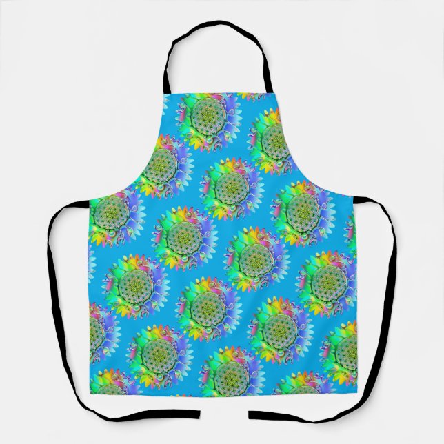 Flower Of Life - Geometric Blossom 5 Apron (Front)