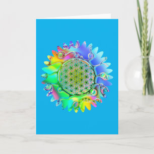Flower Of Life - Geometric Blossom 5 Card