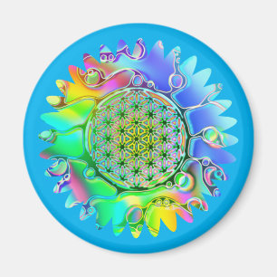 Flower Of Life - Geometric Blossom 5 Magnet