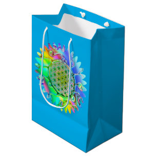 Flower Of Life - Geometric Blossom 5 Medium Gift Bag