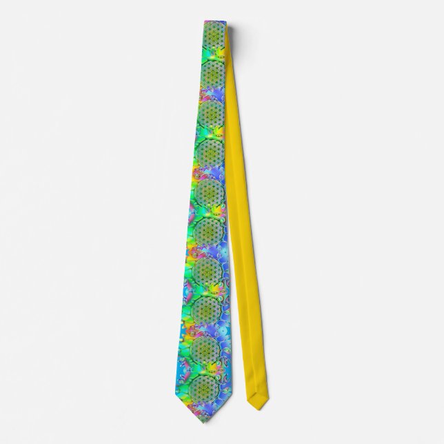 Flower Of Life - Geometric Blossom 5 Tie (Front)