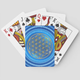FLOWER OF LIFE - gold / Blume des Lebens Playing Cards