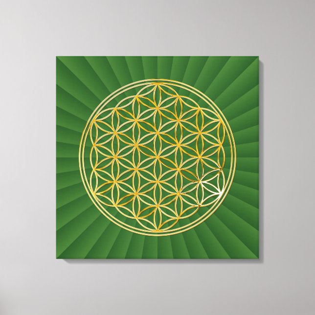 FLOWER OF LIFE - gold Canvas Print (Front)