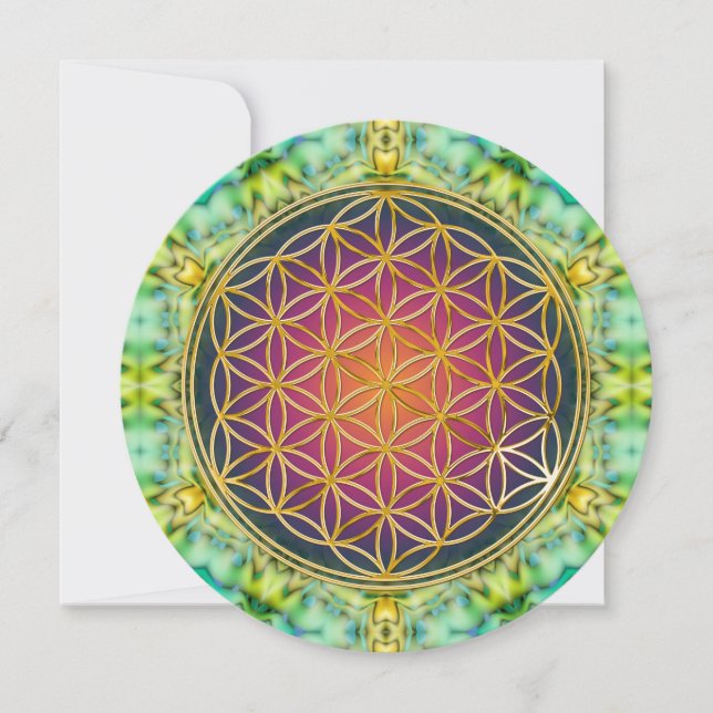 Flower Of Life - gold - fractal 2 (Front)