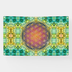 Flower Of Life - gold - fractal 2 Banner