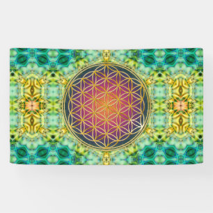 Flower Of Life - gold - fractal 2 Banner
