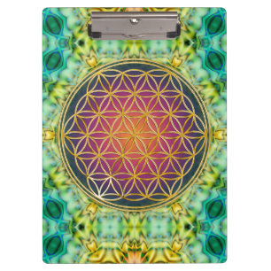 Flower Of Life - gold - fractal 2 Clipboard